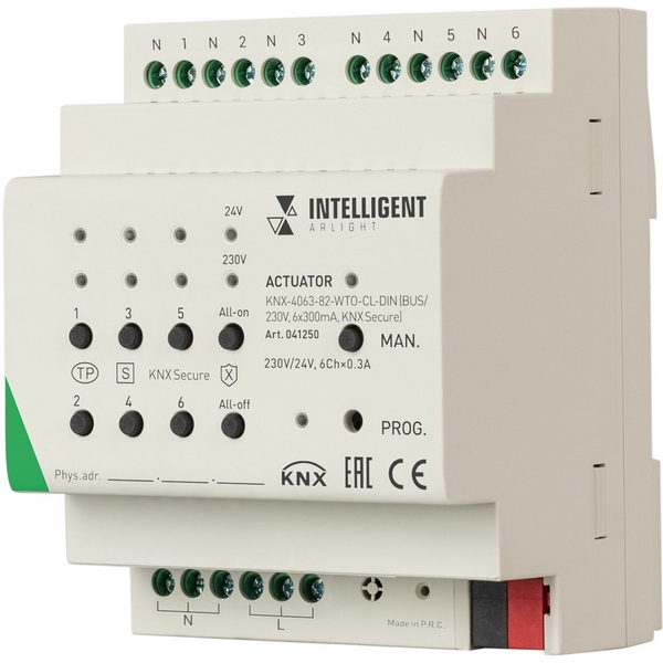 INTELLIGENT ARLIGHT Актуатор KNX-4063-82-WTO-CL-DIN (BUS/230V, 6x300mA, KNX Secure) (IARL, IP20 Пластик, 2 года) 041250 Arlight, 041250
INTELLIGENT ARLIGHT Актуатор KNX-4063-82-WTO-CL-DIN (BUS/230V, 6x300mA, KNX Secure) (IARL, IP20 Пластик, 2 года) 041250 Arlight, 041250