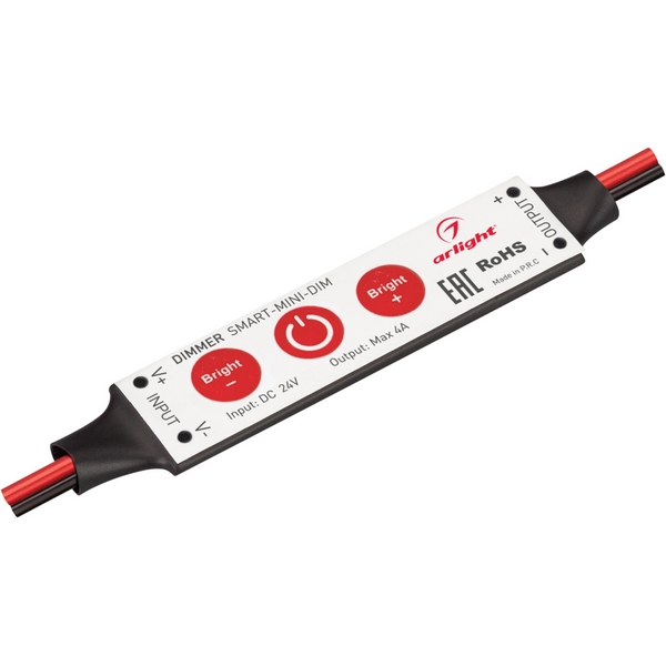 Диммер SMART-MINI-DIM (24V, 1x4A) (Arlight, IP20 Пластик, 5 лет) 041409, Белый, 041409
Диммер SMART-MINI-DIM (24V, 1x4A) (Arlight, IP20 Пластик, 5 лет) 041409, Белый, 041409