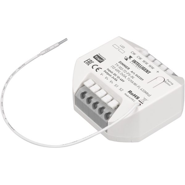 INTELLIGENT ARLIGHT Диммер TY-102-72-PS-IN (12-48V, 2x5A, TUYA Wi-Fi, 433Mhz) (IARL, IP20 Пластик, 3 года) 045359 Arlight, 045359
INTELLIGENT ARLIGHT Диммер TY-102-72-PS-IN (12-48V, 2x5A, TUYA Wi-Fi, 433Mhz) (IARL, IP20 Пластик, 3 года) 045359 Arlight, 045359