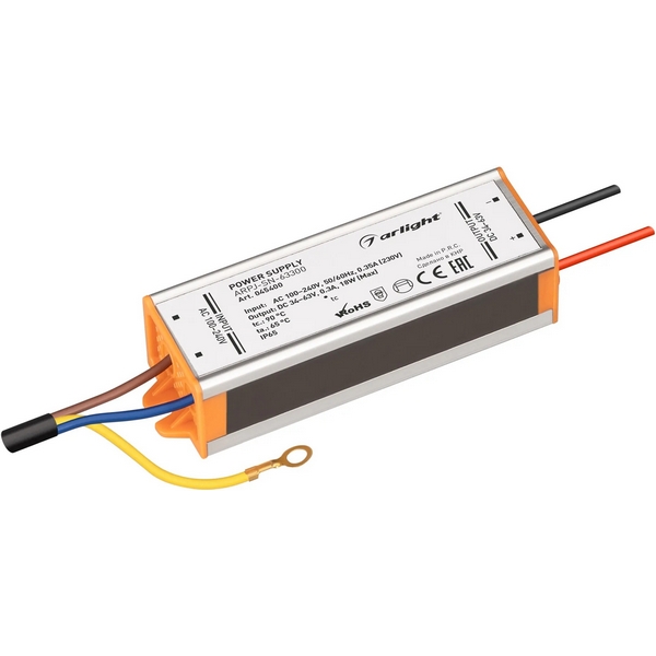 Блок питания ARPJ-SN-63300 (18W, 34-63V, 300mA) (Arlight, IP65 Металл, 3 года) 045400, ARPJ 045400
Блок питания ARPJ-SN-63300 (18W, 34-63V, 300mA) (Arlight, IP65 Металл, 3 года) 045400, ARPJ 045400