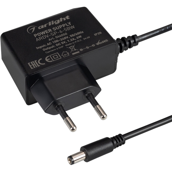 Блок питания ARDV-SP-6-5BW (5V, 1.2A, 6W) (Arlight, Адаптер, 5 лет) 046050, ARDV 046050
Блок питания ARDV-SP-6-5BW (5V, 1.2A, 6W) (Arlight, Адаптер, 5 лет) 046050, ARDV 046050