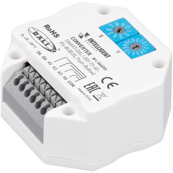 INTELLIGENT ARLIGHT Конвертер SMART-DALI-301-72-4G-PS-IN (BUS, Push-Button) (IARL, IP20 Пластик, 5 лет) 046493 Arlight, 046493
INTELLIGENT ARLIGHT Конвертер SMART-DALI-301-72-4G-PS-IN (BUS, Push-Button) (IARL, IP20 Пластик, 5 лет) 046493 Arlight, 046493