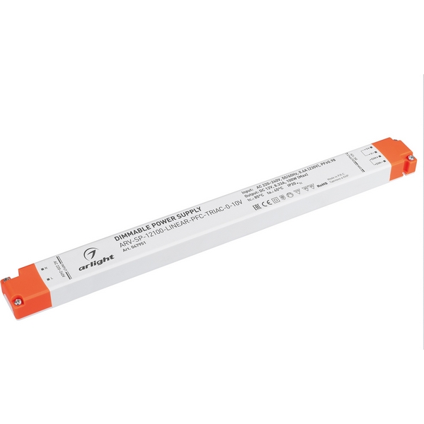 Блок питания ARV-SP-12100-LINEAR-PFC-TRIAC-0-10V (12V, 8.33A, 100W) (Arlight, IP20 Пластик, 5 лет) 047951, ARV-SP 047951
Блок питания ARV-SP-12100-LINEAR-PFC-TRIAC-0-10V (12V, 8.33A, 100W) (Arlight, IP20 Пластик, 5 лет) 047951, ARV-SP 047951