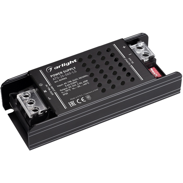 Блок питания ATS-24-060-LS (24V, 2.5A, 60W) (Arlight, IP20 Сетка, 5 лет) 049062, ATS 049062
Блок питания ATS-24-060-LS (24V, 2.5A, 60W) (Arlight, IP20 Сетка, 5 лет) 049062, ATS 049062
