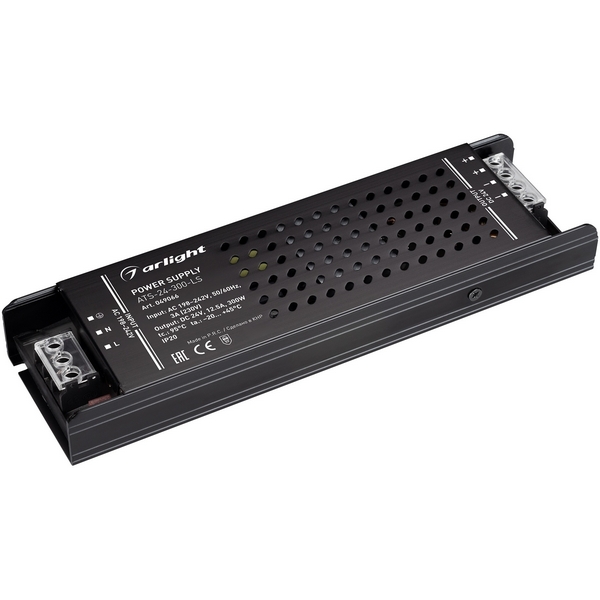 Блок питания ATS-24-300-LS (24V, 12.5A, 300W) (Arlight, IP20 Сетка, 5 лет) 049066, ATS 049066
Блок питания ATS-24-300-LS (24V, 12.5A, 300W) (Arlight, IP20 Сетка, 5 лет) 049066, ATS 049066