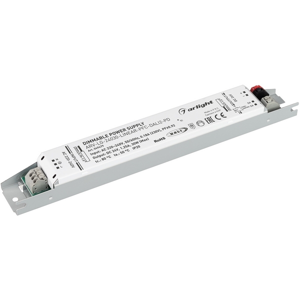 Блок питания ARV-LG-24030-LINEAR-PFC-DALI2-PD (24V, 1.25A, 30W) (Arlight, IP20 Металл, 5 лет) 049479, ARV-SP 049479
Блок питания ARV-LG-24030-LINEAR-PFC-DALI2-PD (24V, 1.25A, 30W) (Arlight, IP20 Металл, 5 лет) 049479, ARV-SP 049479