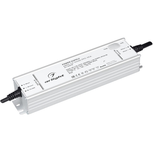 Блок питания ARPV-LG-24240-PFC-VCA (22-26V, 10A, 240W) (Arlight, IP65 Металл, 5 лет) 049618, ARPV-LG 049618
Блок питания ARPV-LG-24240-PFC-VCA (22-26V, 10A, 240W) (Arlight, IP65 Металл, 5 лет) 049618, ARPV-LG 049618