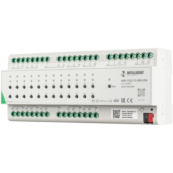 INTELLIGENT ARLIGHT Релейный модуль KNX-7242-72-DRO-DIN Grey (BUS, 24x10A) (IARL, IP20 Пластик, 2 года) 049900 Arlight, 049900
INTELLIGENT ARLIGHT Релейный модуль KNX-7242-72-DRO-DIN Grey (BUS, 24x10A) (IARL, IP20 Пластик, 2 года) 049900 Arlight, 049900