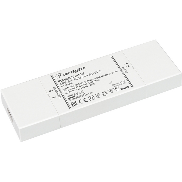 Блок питания ARV-SP-48036-FLAT-PFC (48V, 0.75A, 36W) (Arlight, IP20 Пластик, 5 лет) 052080, ARV-SP 052080
Блок питания ARV-SP-48036-FLAT-PFC (48V, 0.75A, 36W) (Arlight, IP20 Пластик, 5 лет) 052080, ARV-SP 052080