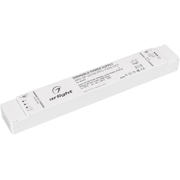 Блок питания ARV-SP-24150-PFC-TUYA-CCT (24V, 6.25A, 150W, WiFi, 2.4G) (Arlight, IP20 Пластик, 5 лет) 052990, ARV-SP 052990
Блок питания ARV-SP-24150-PFC-TUYA-CCT (24V, 6.25A, 150W, WiFi, 2.4G) (Arlight, IP20 Пластик, 5 лет) 052990, ARV-SP 052990
