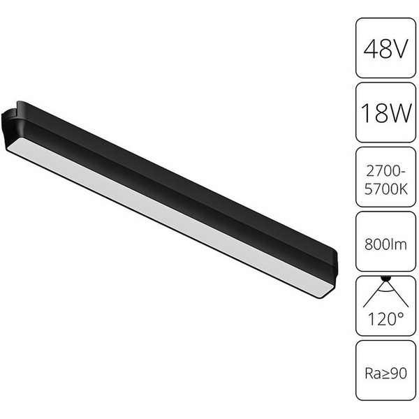 Магнитный трековый светильник LED 48V Arte Lamp Rapid A2968PL-1BK (Умный дом, Алиса), Черный, Rapid A2968PL-1BK
Магнитный трековый светильник LED 48V Arte Lamp Rapid A2968PL-1BK (Умный дом, Алиса), Черный, Rapid A2968PL-1BK