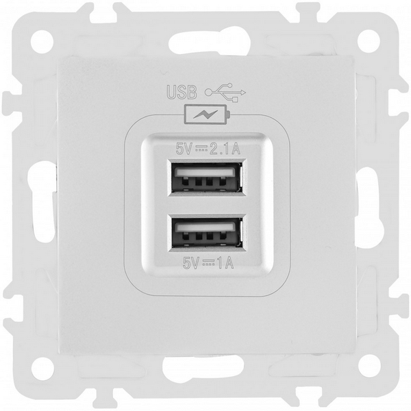 Розетка USB 2.1А+1А Arte Milano am-206 206.46-1.silver, Серый, am-206 206.46-1.silver
Розетка USB 2.1А+1А Arte Milano am-206 206.46-1.silver, Серый, am-206 206.46-1.silver