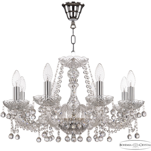 Подвесная люстра Bohemia 108 108/8/195 Ni подсвечник с подвесками, Никель, 108 108/8/195 Ni 
Подвесная люстра Bohemia 108 108/8/195 Ni подсвечник с подвесками, Никель, 108 108/8/195 Ni