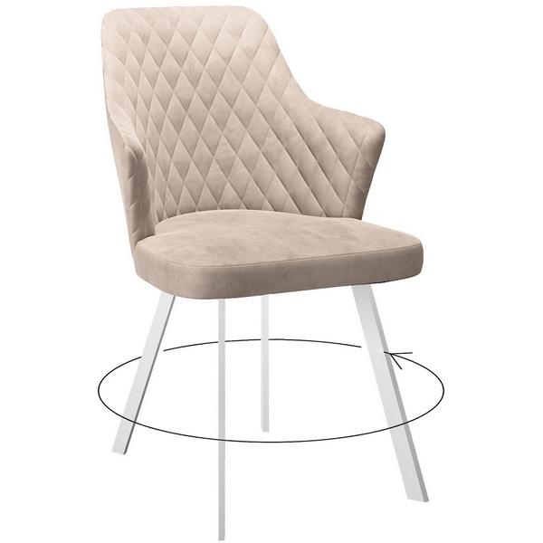 Стул DikLine 245 поворотный, C103 крем, ножки белые Dikline, 245 00-00068830
Стул DikLine 245 поворотный, C103 крем, ножки белые Dikline, 245 00-00068830