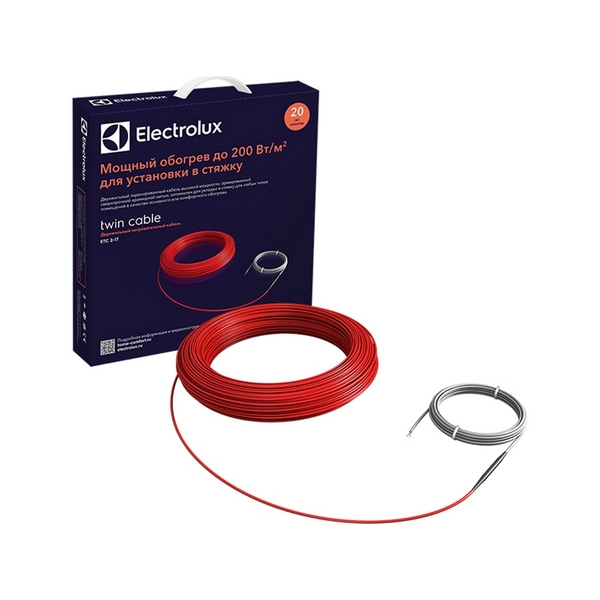 Комплект теплого пола (кабель) ETC 2-17-100 Electrolux Twin Cable НС-1073700, Twin Cable НС-1073700
Комплект теплого пола (кабель) ETC 2-17-100 Electrolux Twin Cable НС-1073700, Twin Cable НС-1073700