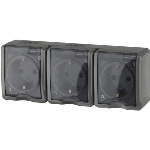 Розетка накладная тройная с заземлением и крышкой (серый) IP54 ЭРА 11-2405-03, 11-2405-03
Розетка накладная тройная с заземлением и крышкой (серый) IP54 ЭРА 11-2405-03, 11-2405-03