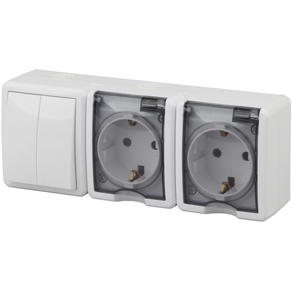 Розетка накладная двойная с заземлением и крышкой с двухклавишным выключателем (белый) IP54 ЭРА 11-7404-01, 11-7404-01
Розетка накладная двойная с заземлением и крышкой с двухклавишным выключателем (белый) IP54 ЭРА 11-7404-01, 11-7404-01