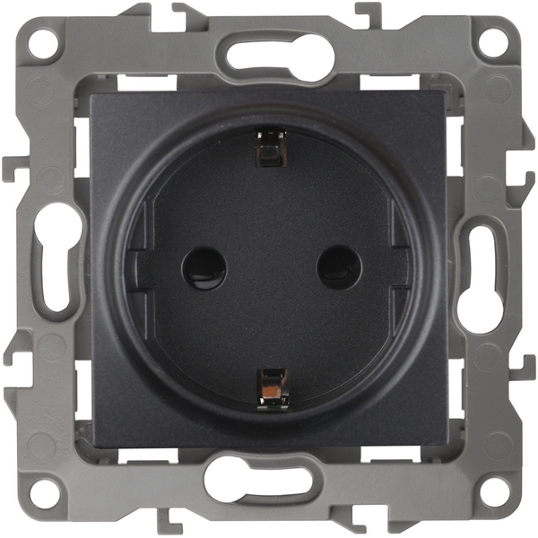 Розетка встраиваемая с заземлением (антрацит) ЭРА 12-2101-05, Черный, 12-2101-05
Розетка встраиваемая с заземлением (антрацит) ЭРА 12-2101-05, Черный, 12-2101-05