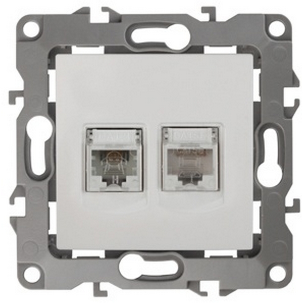 Телефонная розетка RJ-11 и Ethernet RJ-45 (белый) ЭРА 12-3109-01, 12-3109-01 
Телефонная розетка RJ-11 и Ethernet RJ-45 (белый) ЭРА 12-3109-01, 12-3109-01