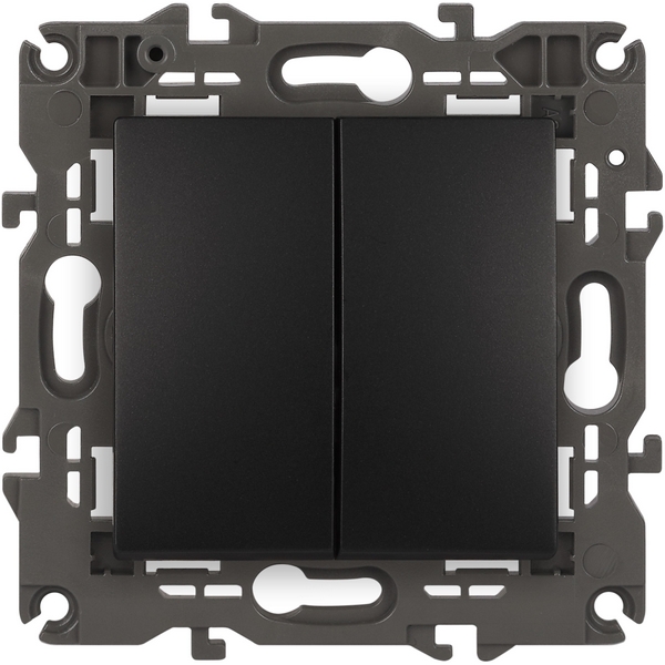 Проходной переключатель двухклавишный встраиваемый (антрацит) ЭРА 14-1106-05, Черный, 14-1106-05
Проходной переключатель двухклавишный встраиваемый (антрацит) ЭРА 14-1106-05, Черный, 14-1106-05