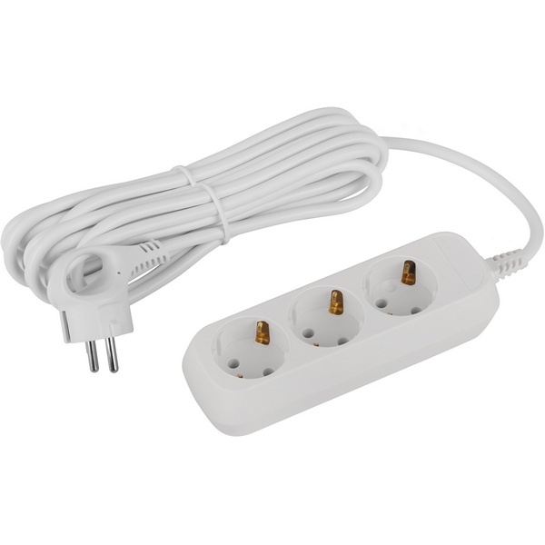 Удлинитель 3-х местный с заземлением 5 метров ЭРА UDL-16-350-E, Белый, UDL-16-350-E 
Удлинитель 3-х местный с заземлением 5 метров ЭРА UDL-16-350-E, Белый, UDL-16-350-E