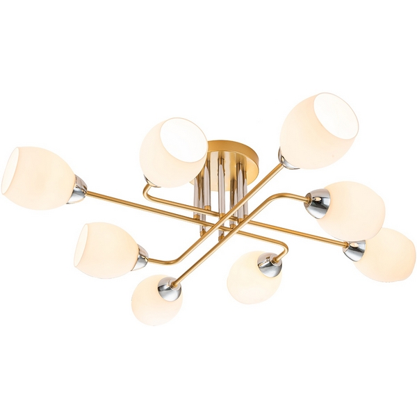 Потолочная люстра на штанге Escada Hope 1132/8P Gold 8x60Вт E27, металл/стекло, золото/серебро, Белый, Hope 1132/8P Gold
Потолочная люстра на штанге Escada Hope 1132/8P Gold 8x60Вт E27, металл/стекло, золото/серебро, Белый, Hope 1132/8P Gold
