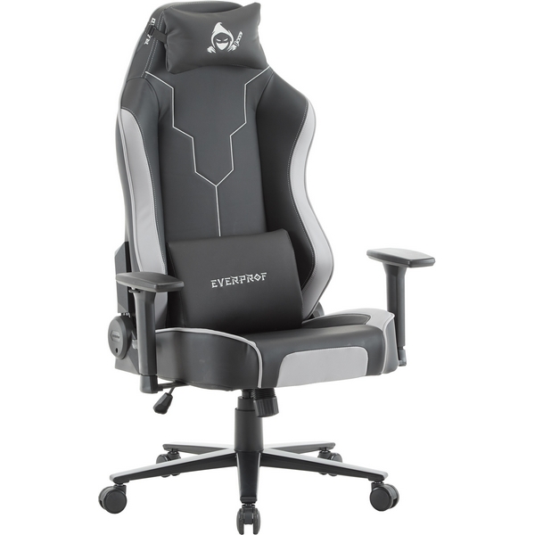 Геймерское кресло Everprof Rapid Экокожа Серый, Серый;черный, EP Rapid PU Black Grey 
Геймерское кресло Everprof Rapid Экокожа Серый, Серый;черный, EP Rapid PU Black Grey