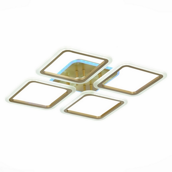 Потолочная люстра светодиодная с пультом и управлением смартфоном регулировкой цветовой температуры яркости ночным режимом EvoLed Qutro SLE200422-04RGB, Qutro SLE200422-04RGB 
Потолочная люстра светодиодная с пультом и управлением смартфоном регулировкой цветовой температуры яркости ночным режимом EvoLed Qutro SLE200422-04RGB, Qutro SLE200422-04RGB