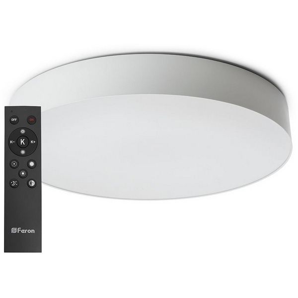 Светодиодный управляемый потолочная светильник Feron AL6200 48069 “Simple matte” тарелка 60W 3000К-6500K белый, AL6200 48069
Светодиодный управляемый потолочная светильник Feron AL6200 48069 “Simple matte” тарелка 60W 3000К-6500K белый, AL6200 48069