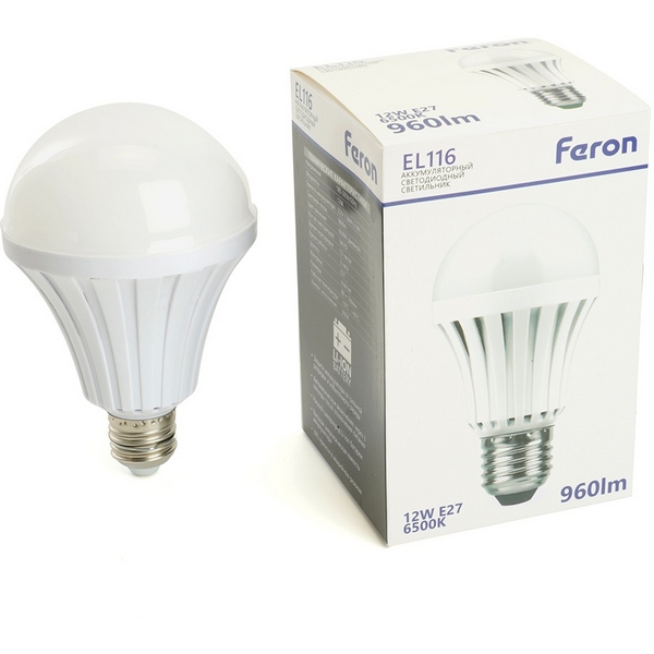 Светильник аккумуляторный 12W с цоколем Е27 AC/DC Feron EL116 48980, Белый, EL116 48980
Светильник аккумуляторный 12W с цоколем Е27 AC/DC Feron EL116 48980, Белый, EL116 48980