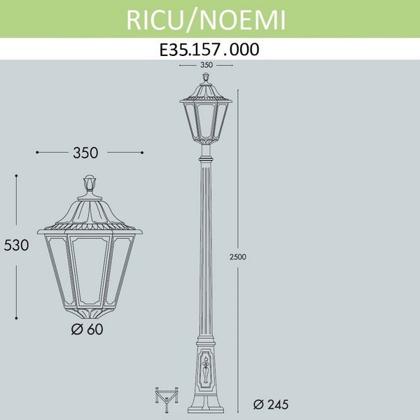 Наземный фонарь IP55 Fumagalli Noemi E35.157.000.AXH27, Черный, Noemi E35.157.000.AXH27
Наземный фонарь IP55 Fumagalli Noemi E35.157.000.AXH27, Черный, Noemi E35.157.000.AXH27