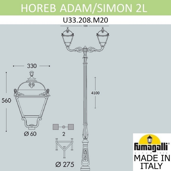 Наземный фонарь IP55 Fumagalli Simon U33.208.M20.AYH27, Черный, Simon U33.208.M20.AYH27
Наземный фонарь IP55 Fumagalli Simon U33.208.M20.AYH27, Черный, Simon U33.208.M20.AYH27