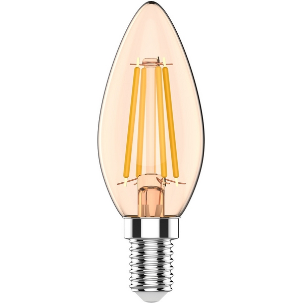 Лампочка светодиодная филаментная Gauss Filament 1037154 Свеча 3,8W 350lm 2400К Е14 golden LED, Filament 1037154
Лампочка светодиодная филаментная Gauss Filament 1037154 Свеча 3,8W 350lm 2400К Е14 golden LED, Filament 1037154