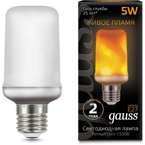 Лампочка Led T65 Corn Flame 5W E27 1500K 157402105 (Gauss), Белый, Corn Flame 157402105
Лампочка Led T65 Corn Flame 5W E27 1500K 157402105 (Gauss), Белый, Corn Flame 157402105
