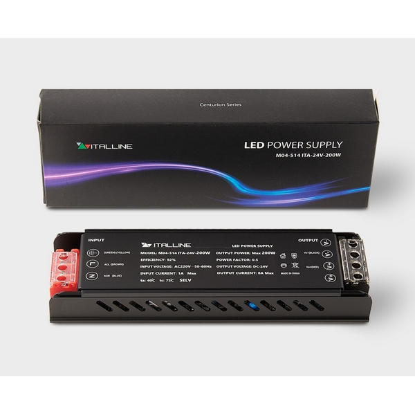 Блок питания 200W к светодиодным лентам M04-509/510/511/512 Italline M04-514 ITA-24V-200W, M04-514 ITA-24V-200W
Блок питания 200W к светодиодным лентам M04-509/510/511/512 Italline M04-514 ITA-24V-200W, M04-514 ITA-24V-200W