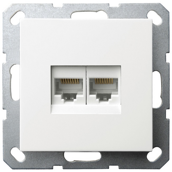 Розетка Ethernet RJ-45 двойная (белый глянцевый) Jasmart G-Classic G6108W, G-Classic G6108W
Розетка Ethernet RJ-45 двойная (белый глянцевый) Jasmart G-Classic G6108W, G-Classic G6108W