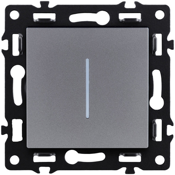 Выключатель 1-клавишный проходной 10А/250В с LED подсветкой, серый Kollinger Asthetik AS-008GY, Asthetik AS-008GY
Выключатель 1-клавишный проходной 10А/250В с LED подсветкой, серый Kollinger Asthetik AS-008GY, Asthetik AS-008GY