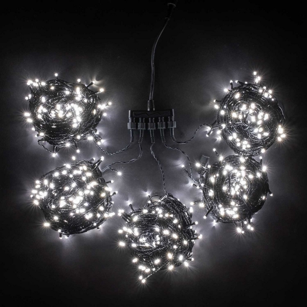 Комплект 5 Белых Нитей по 20м, 900 LED, Провод Черный Силикон, IP65 Laitcom, На деревья KFT900-2W11-1W
Комплект 5 Белых Нитей по 20м, 900 LED, Провод Черный Силикон, IP65 Laitcom, На деревья KFT900-2W11-1W