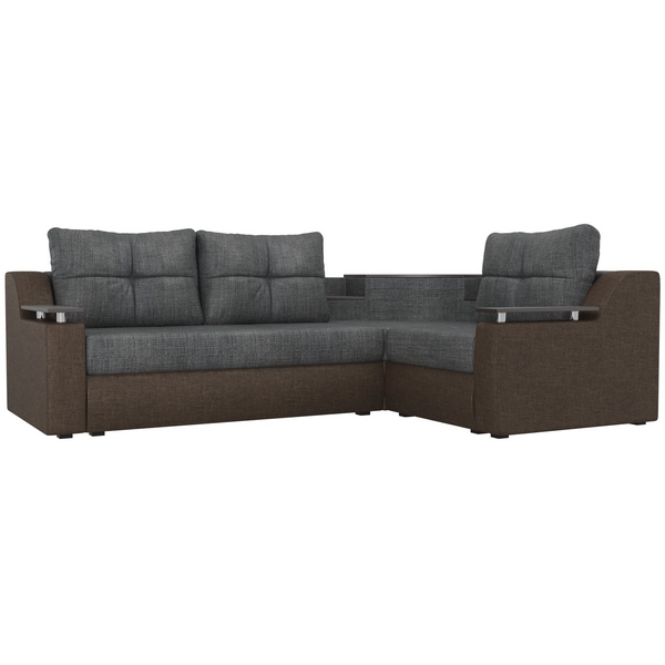 Угловой диван Тесей правый (основа рогожка серая, компаньон рогожка коричневая) Лига Диванов 107641, Серый;коричневый, Тесей 107641 
Угловой диван Тесей правый (основа рогожка серая, компаньон рогожка коричневая) Лига Диванов 107641, Серый;коричневый, Тесей 107641