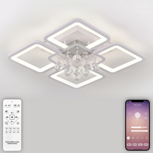 Потолочная люстра (+ночной режим) с пультом Natali Kovaltseva Cascade LED LAMPS 81157 (Умный дом), Белый, Cascade LED LAMPS 81157
Потолочная люстра (+ночной режим) с пультом Natali Kovaltseva Cascade LED LAMPS 81157 (Умный дом), Белый, Cascade LED LAMPS 81157