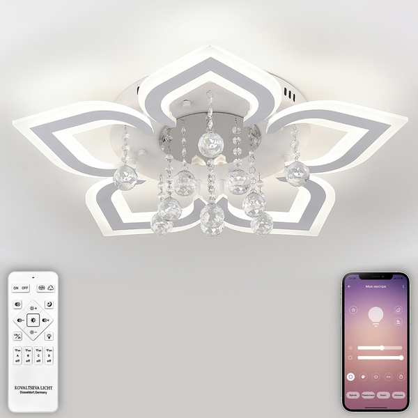 Потолочная люстра (+ночной режим) с пультом Natali Kovaltseva Cascade LED LAMPS 81159 (Умный дом), Белый, Cascade LED LAMPS 81159
Потолочная люстра (+ночной режим) с пультом Natali Kovaltseva Cascade LED LAMPS 81159 (Умный дом), Белый, Cascade LED LAMPS 81159