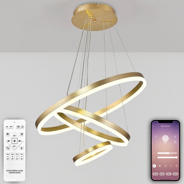 Подвесной светильник с пультом Natali Kovaltseva Oreol LED LAMPS 81279 (Умный дом), Золото, Oreol LED LAMPS 81279
Подвесной светильник с пультом Natali Kovaltseva Oreol LED LAMPS 81279 (Умный дом), Золото, Oreol LED LAMPS 81279