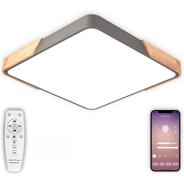 Потолочный светильник светодиодный Natali Kovaltseva Scandinavian LED LAMPS 81413 с пультом ДУ, моб. приложением 140W, серый, LED (Умный дом), Древесный, Scandinavian LED LAMPS 81413
Потолочный светильник светодиодный Natali Kovaltseva Scandinavian LED LAMPS 81413 с пультом ДУ, моб. приложением 140W, серый, LED (Умный дом), Древесный, Scandinavian LED LAMPS 81413