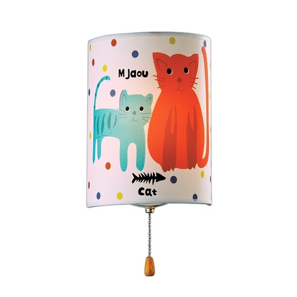 Детский настенный светильник с выключателем и котиками Cats 2279/1W (Odeon Light), Белый, Cats 2279/1W
Детский настенный светильник с выключателем и котиками Cats 2279/1W (Odeon Light), Белый, Cats 2279/1W