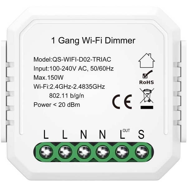 WIFI диммируемое реле 1 канал ST Luce Around ST9000.500.01CDIM, Around ST9000.500.01CDIM
WIFI диммируемое реле 1 канал ST Luce Around ST9000.500.01CDIM, Around ST9000.500.01CDIM