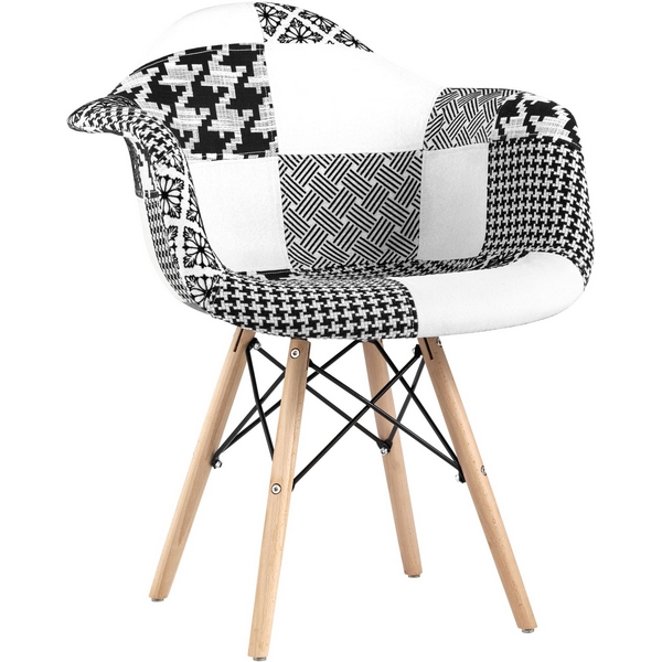 Кресло Stool Group Eames DSW пэчворк черно-белое УТ000002350, Черный;белый, DSW УТ000002350
Кресло Stool Group Eames DSW пэчворк черно-белое УТ000002350, Черный;белый, DSW УТ000002350