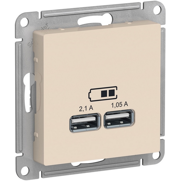 Розетка USBх2 (бежевый) Systeme Electric AtlasDesign ATN000233, AtlasDesign ATN000233
Розетка USBх2 (бежевый) Systeme Electric AtlasDesign ATN000233, AtlasDesign ATN000233