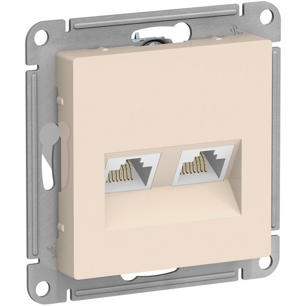 Розетка двойная Ethernet RJ-45 (бежевый) Systeme Electric AtlasDesign ATN000285, AtlasDesign ATN000285
Розетка двойная Ethernet RJ-45 (бежевый) Systeme Electric AtlasDesign ATN000285, AtlasDesign ATN000285