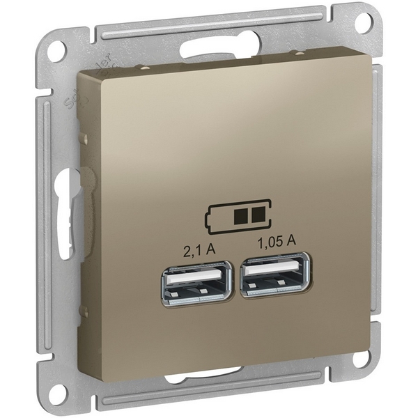 Розетка USBх2 (шампань) Systeme Electric AtlasDesign ATN000533, AtlasDesign ATN000533
Розетка USBх2 (шампань) Systeme Electric AtlasDesign ATN000533, AtlasDesign ATN000533