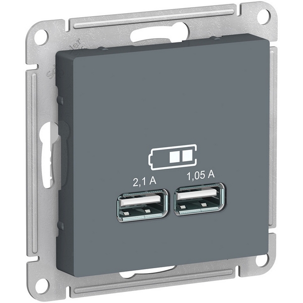 Розетка USBх2 (грифель) Systeme Electric AtlasDesign ATN000733, Серый, AtlasDesign ATN000733
Розетка USBх2 (грифель) Systeme Electric AtlasDesign ATN000733, Серый, AtlasDesign ATN000733